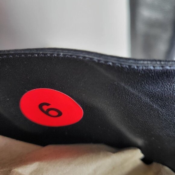 New - Nine West Black Riding Knee High Leather Long Black Boots Womens Size 6 - Picture 11 of 16